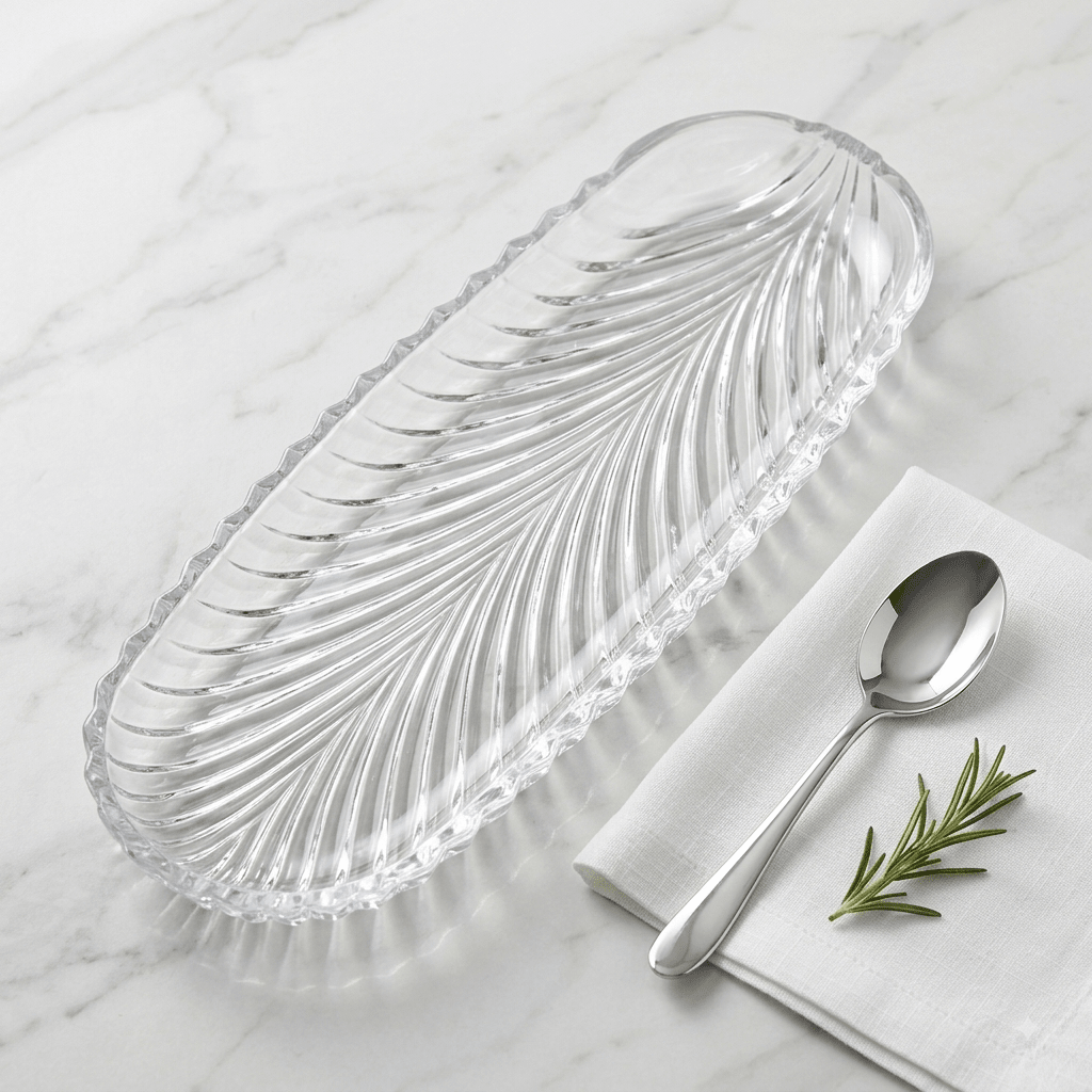 جاط ضيافة زجاج بيضاوي 42*12 سم - Rekaz Home