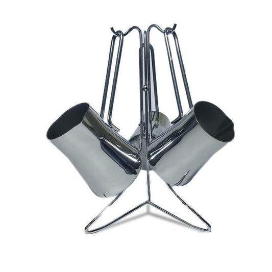 طقم بكارج قهوة ستانلس ستيل مع ستاند - Rekaz Home